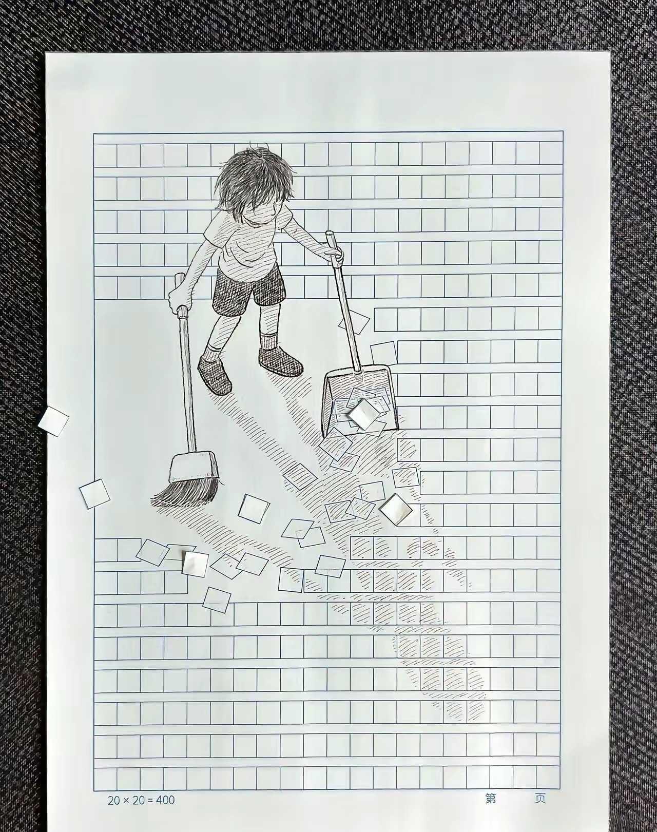 一年级儿子画的，这个创意怎么样