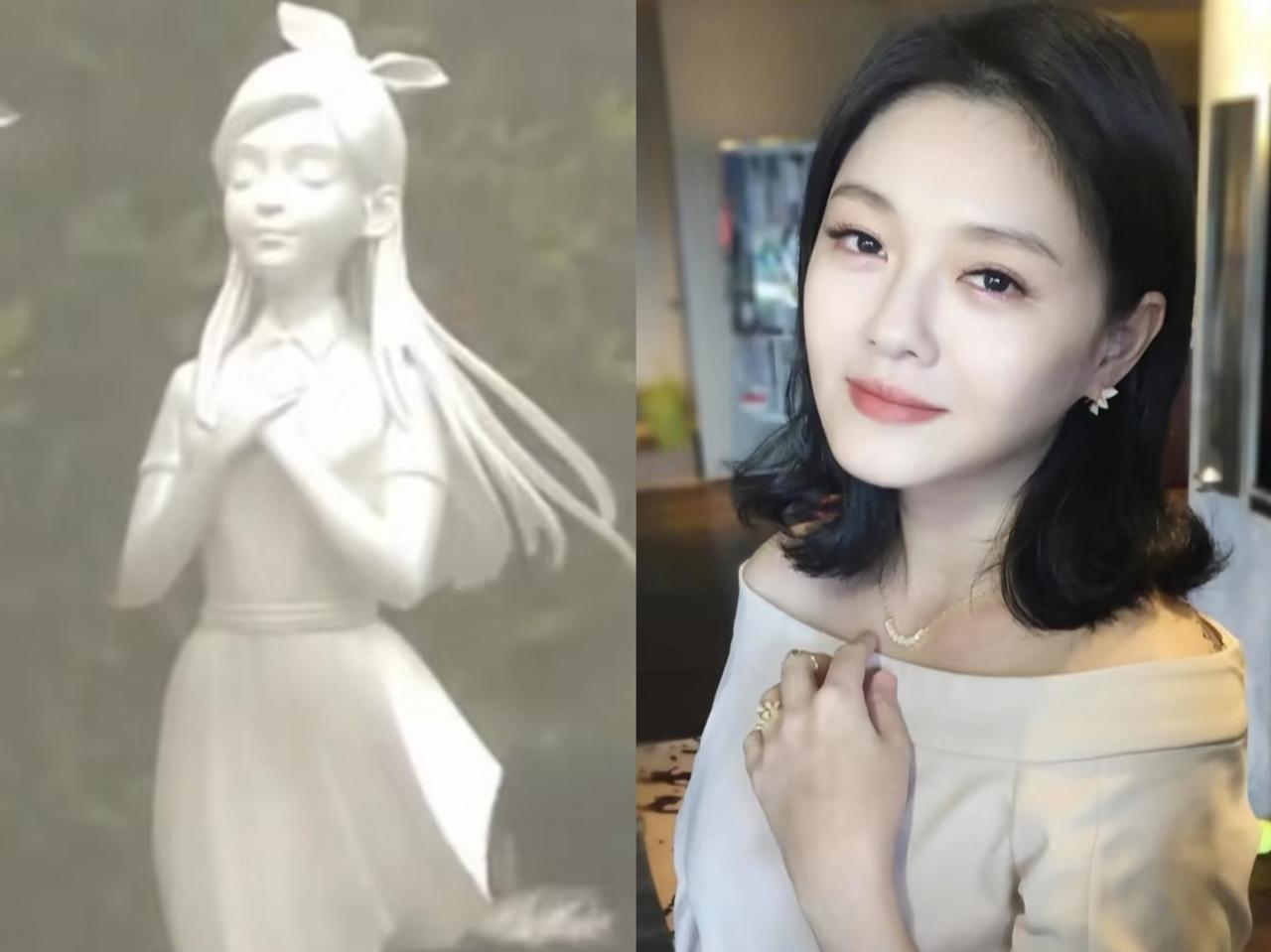 不出意外，

意外还是发生了，

具俊晔给徐熙媛设计的雕像，揭开幕布那一刻，很多