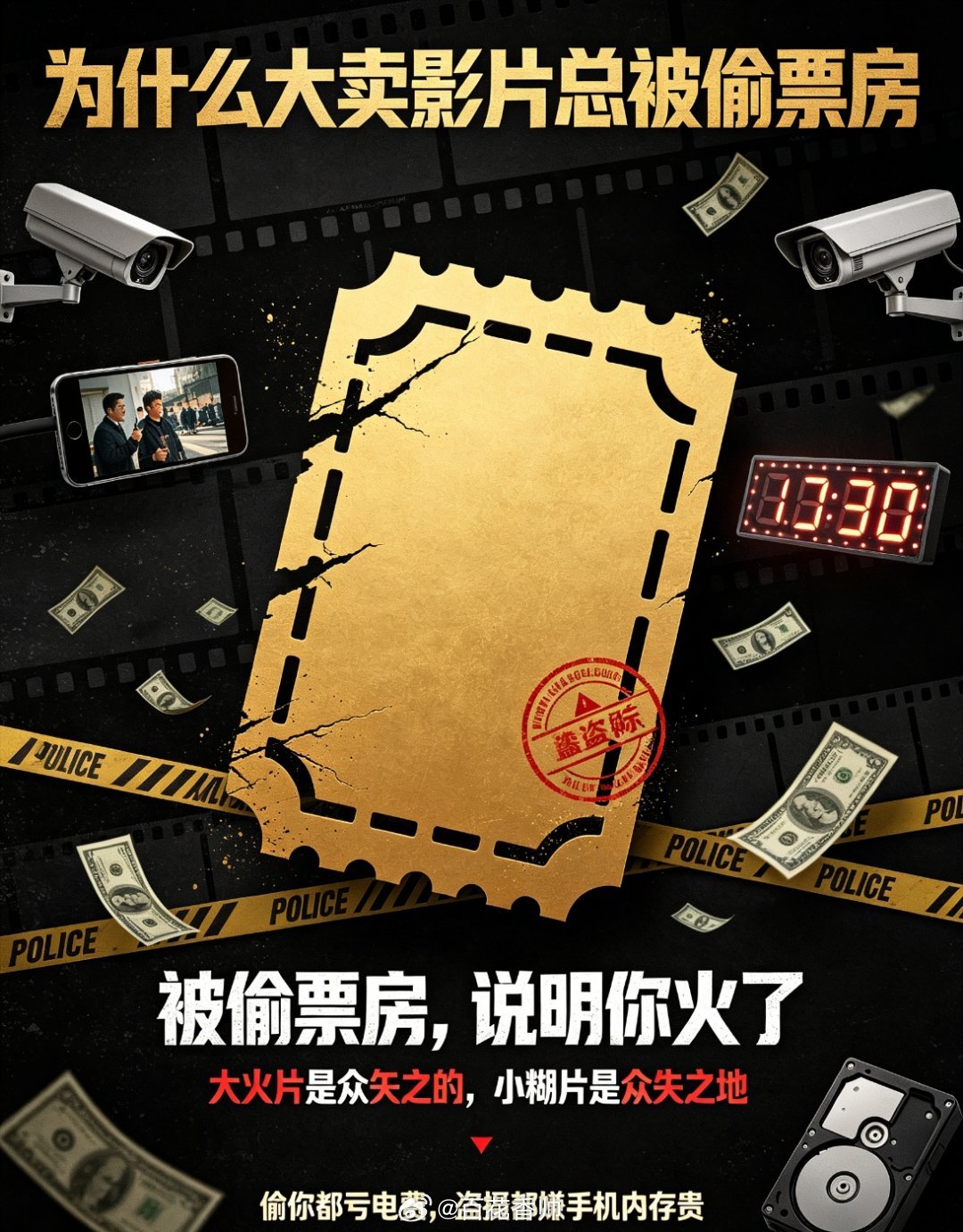 为什么大卖影片总被偷票房被偷票房，被盗摄是一部影片大火的标配。被偷票房就像被碰瓷