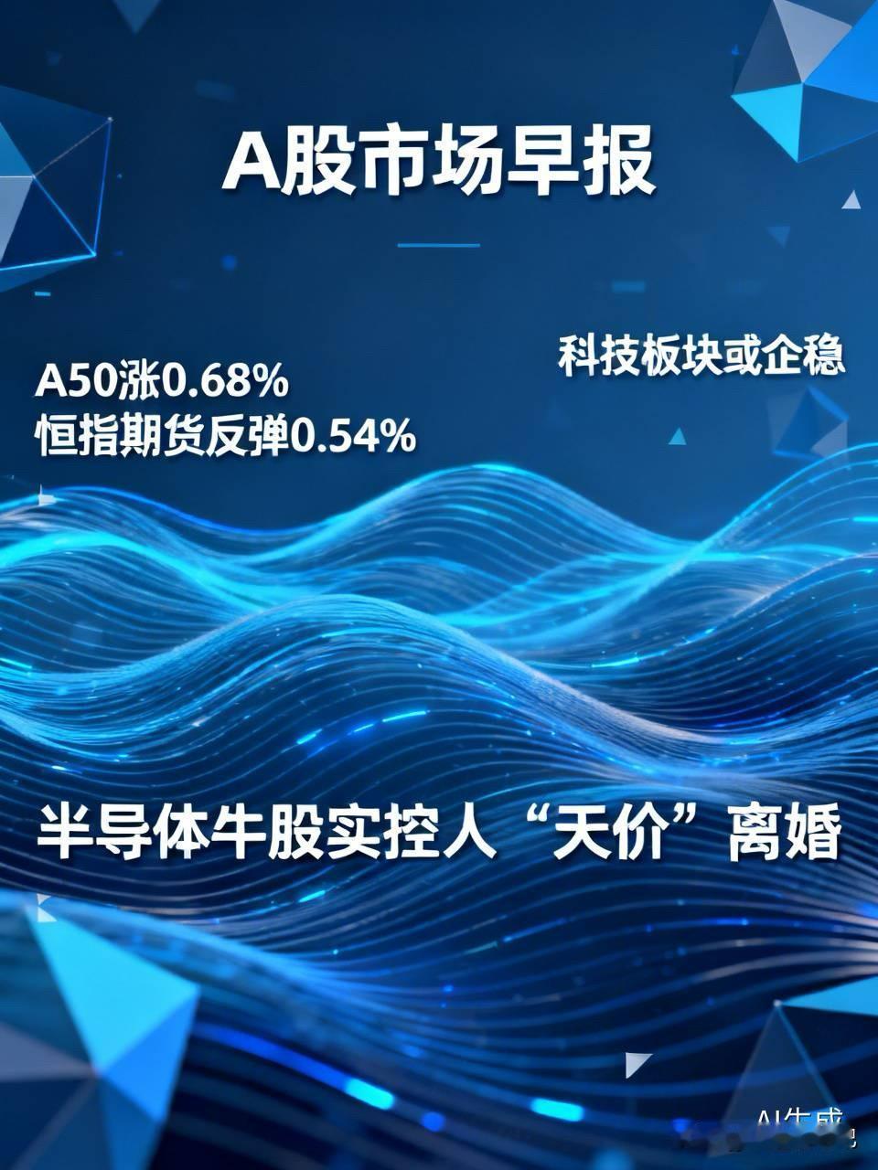 重磅利好消息：昨晚A50大涨0.68%，恒指期货反弹0.54%，A股周一高开没有