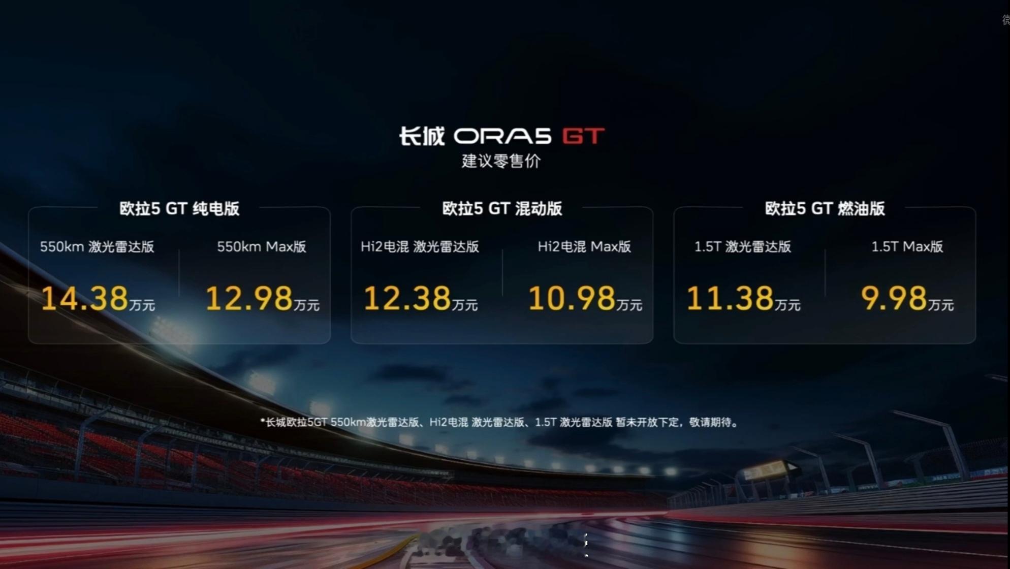 8.18-14.38万的欧拉5运动版/GT上市了这次长城很厚道啊，居然还有燃油版