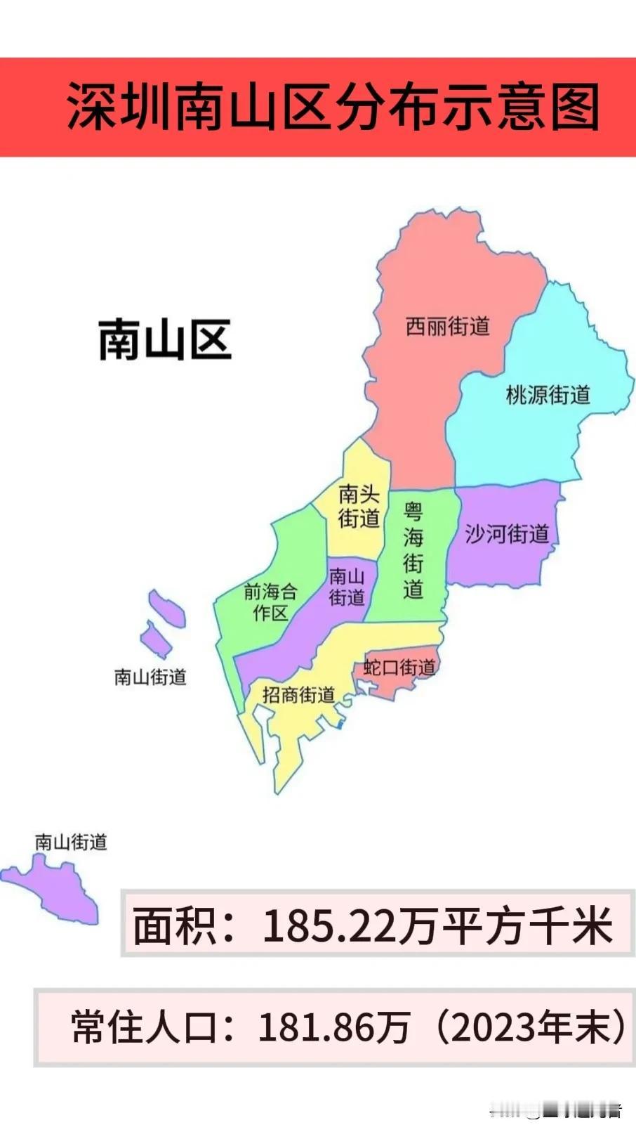 深圳南山区分布示意图，深圳南山区 地理知识 地图 地理