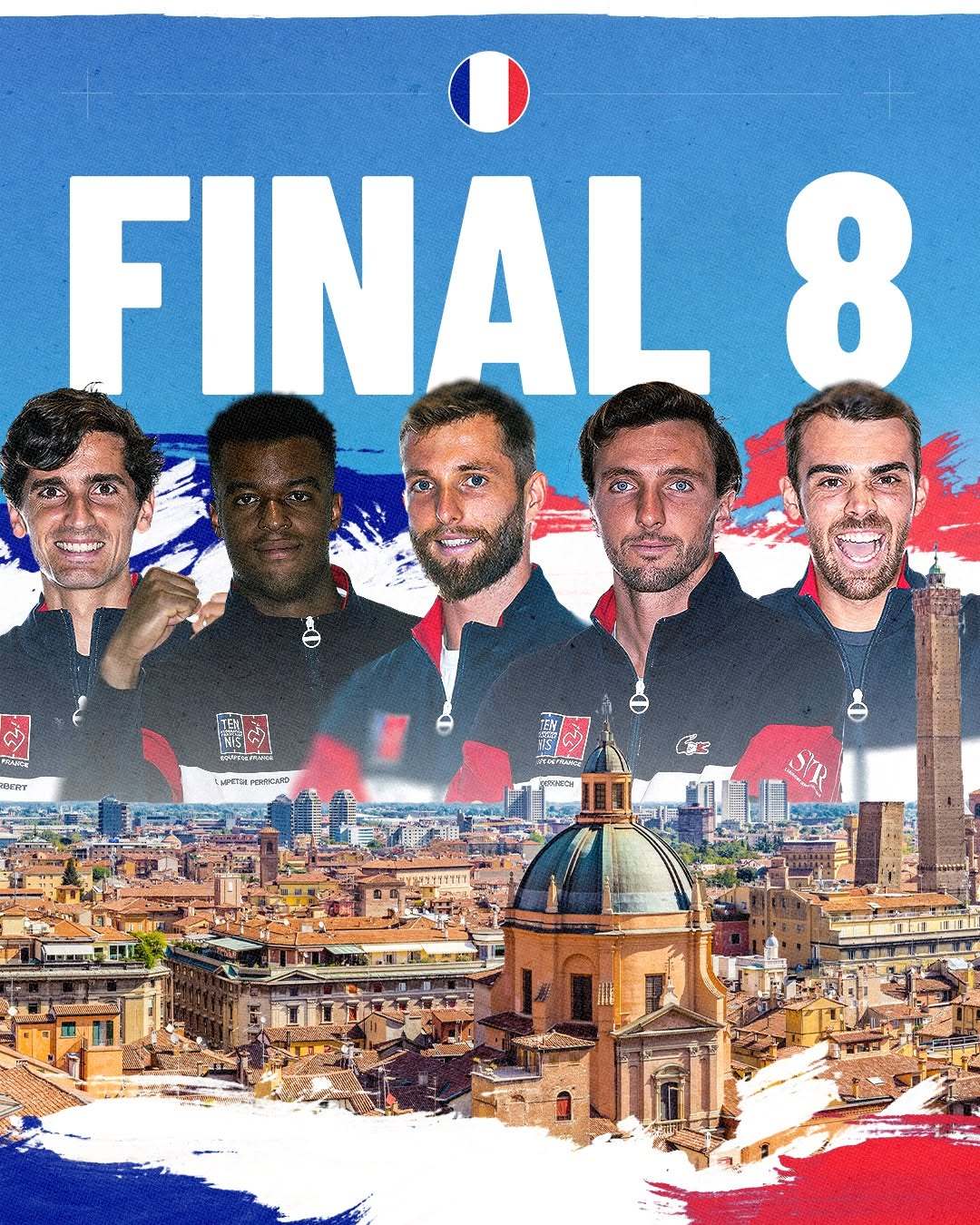 法国队晋级戴维斯杯 决赛圈八强🇫🇷具体比分：穆泰 6-4 5-7 6-1 普