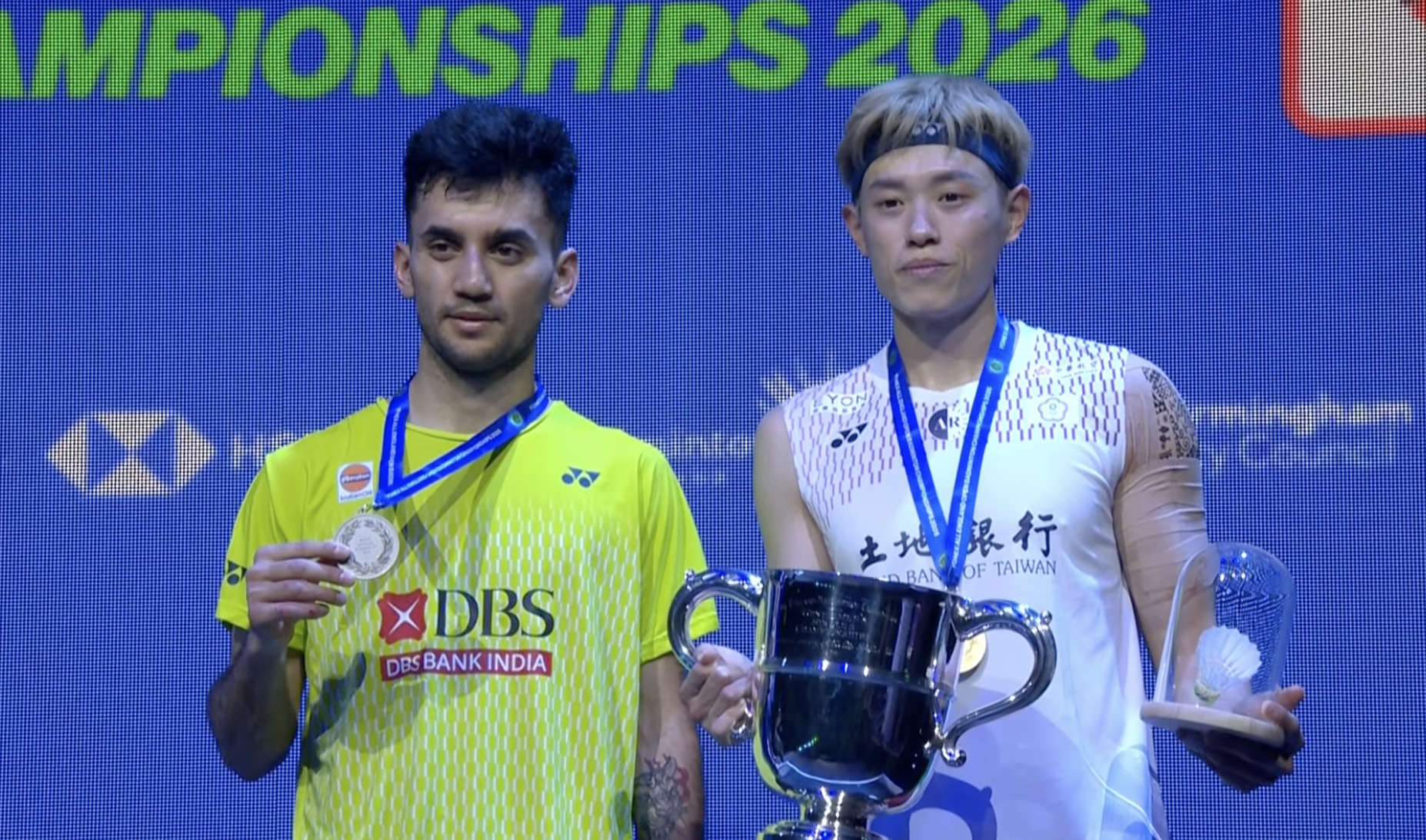 🏆男单冠军：林俊易TPE🥈男单亚军：拉克什亚🇮🇳恭喜两位！🎉🎉🎉2