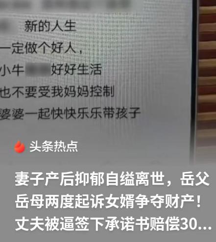 上海，妻子生下女儿得了抑郁，捅伤了婆婆，可在取保候审期间，她却上吊自刎了。丈夫把
