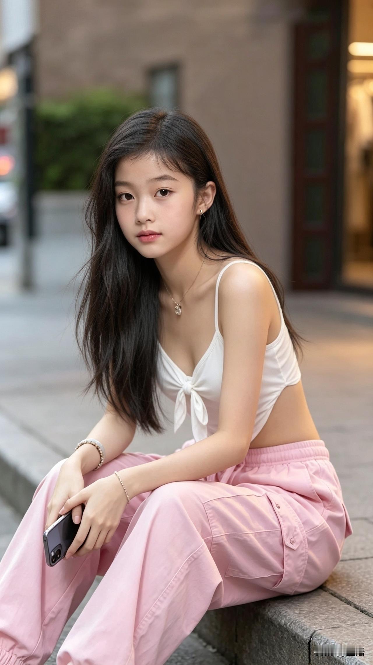 漫长的暑假里，傍晚的时光炸街是最开心的了，跟我出来走走吧。甜美小仙女的穿搭 治愈