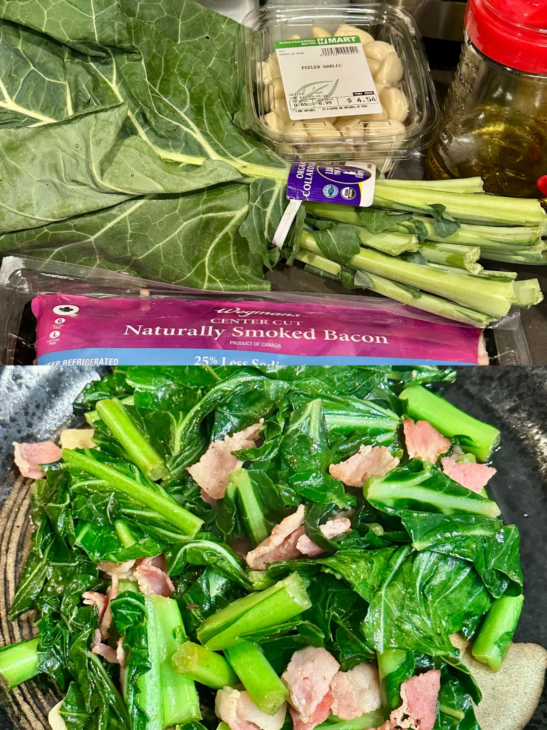 用广式蒜香腊味炒🧑‍🍳征服CollardGreen🥬
