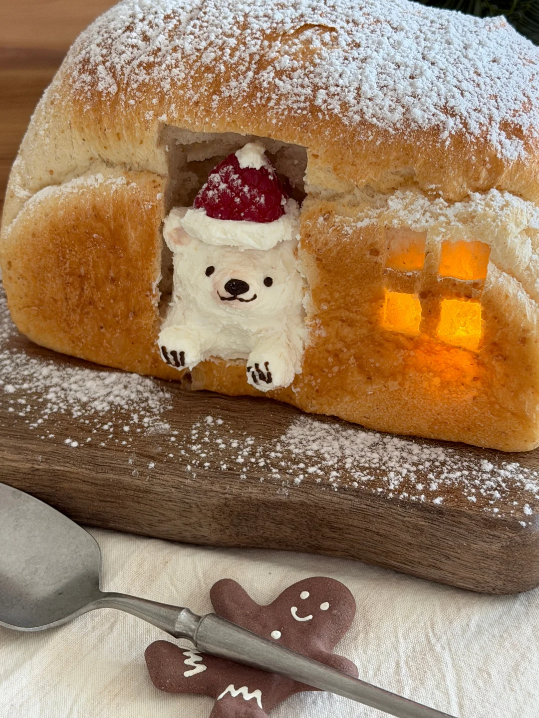 ❄️小北极熊乳酪圣诞吐司🎄