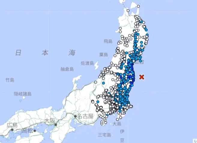 日本5日凌晨0時21分（台灣時間4日深夜11時21分），福島縣近海發生規模5.7