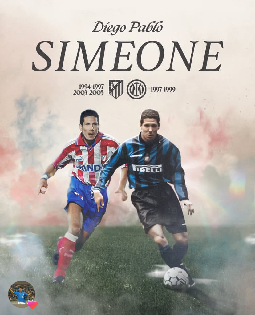 細數四位先後效力過馬德里體育會& 國際米蘭嘅球員🔴⚪️🔵⚫️✅施蒙尼（Die