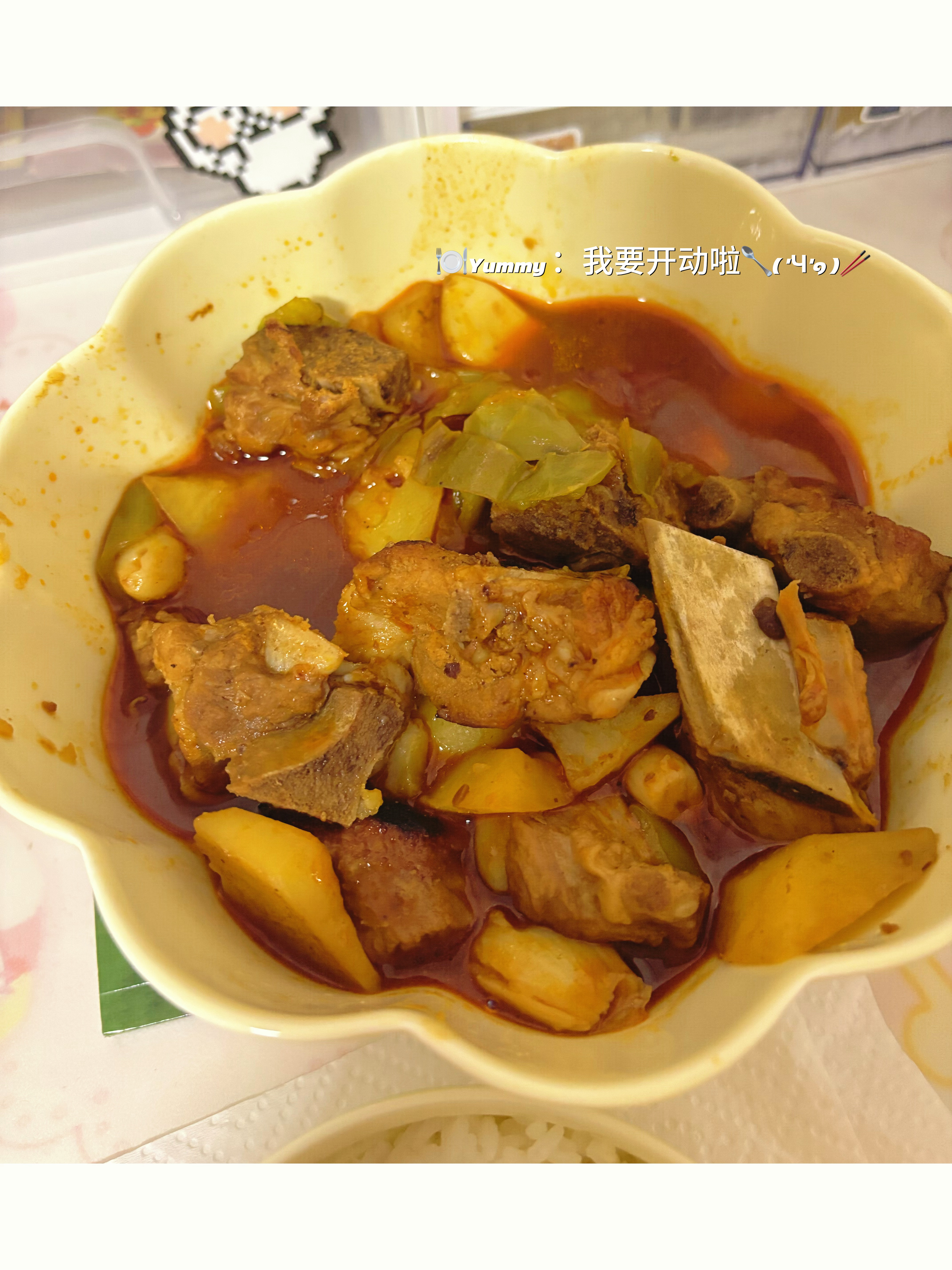 第一次做土豆炖排骨 成功