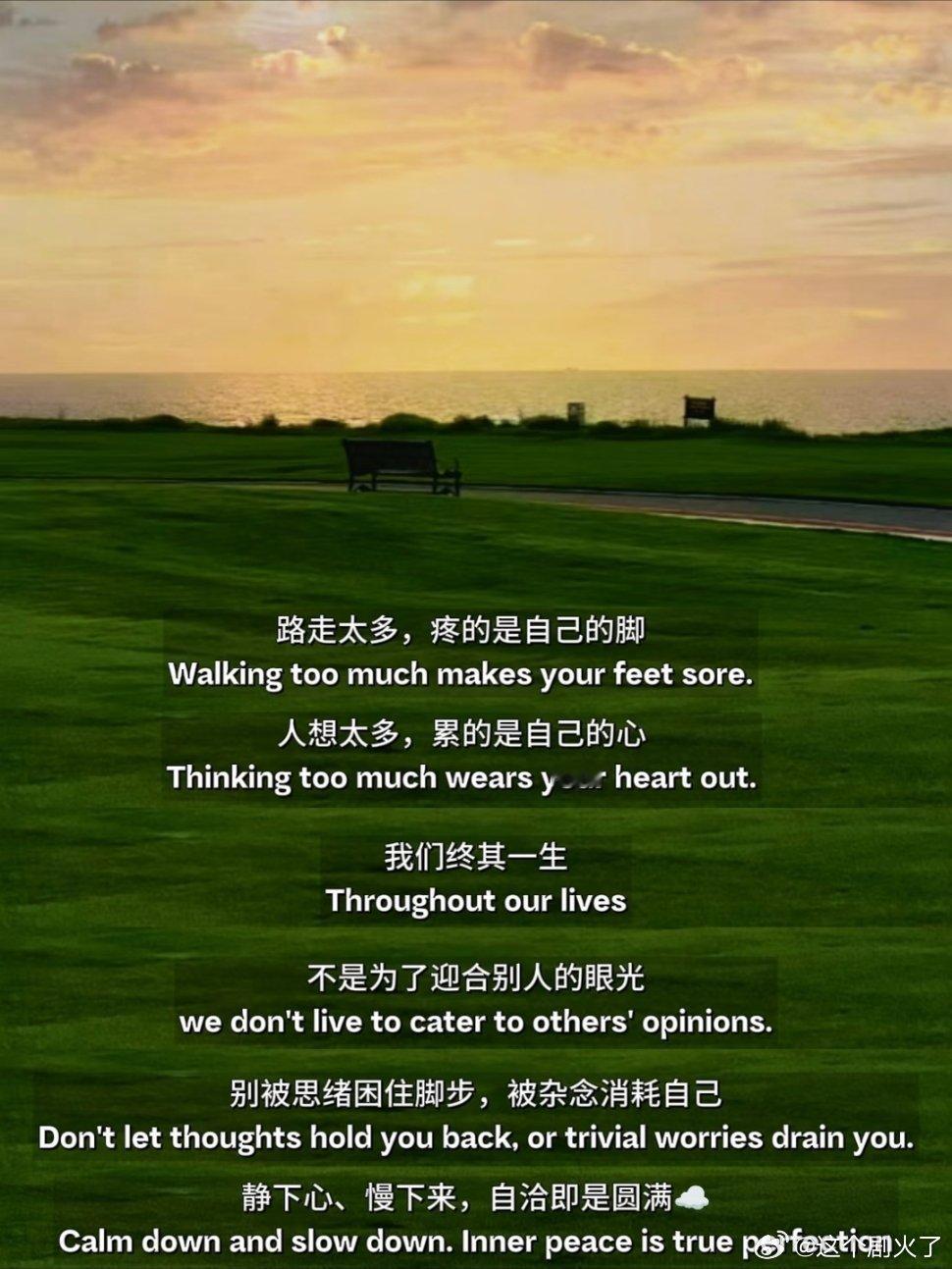 好通透又治愈的一段话 