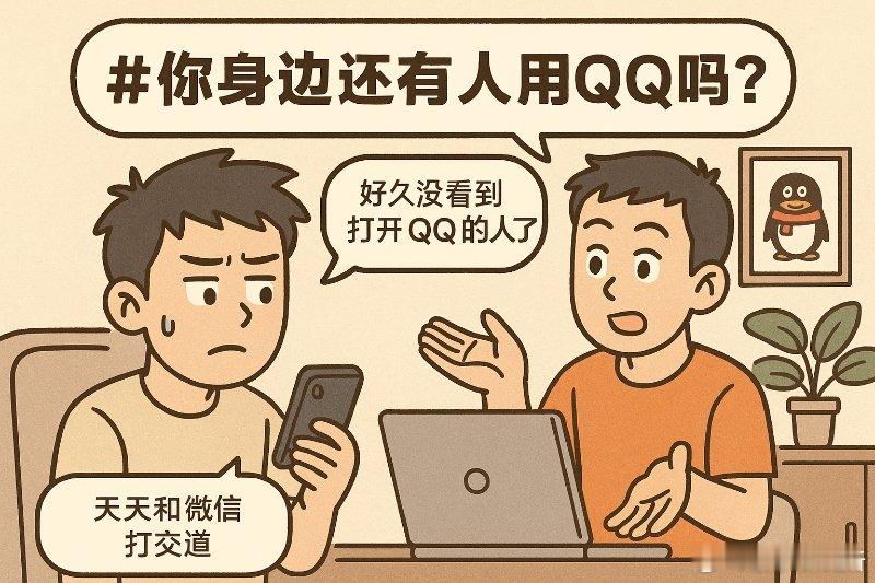 【你身边还有人用QQ吗 】小时候大家都用QQ聊天，微信用的人反而不多，但现在似乎