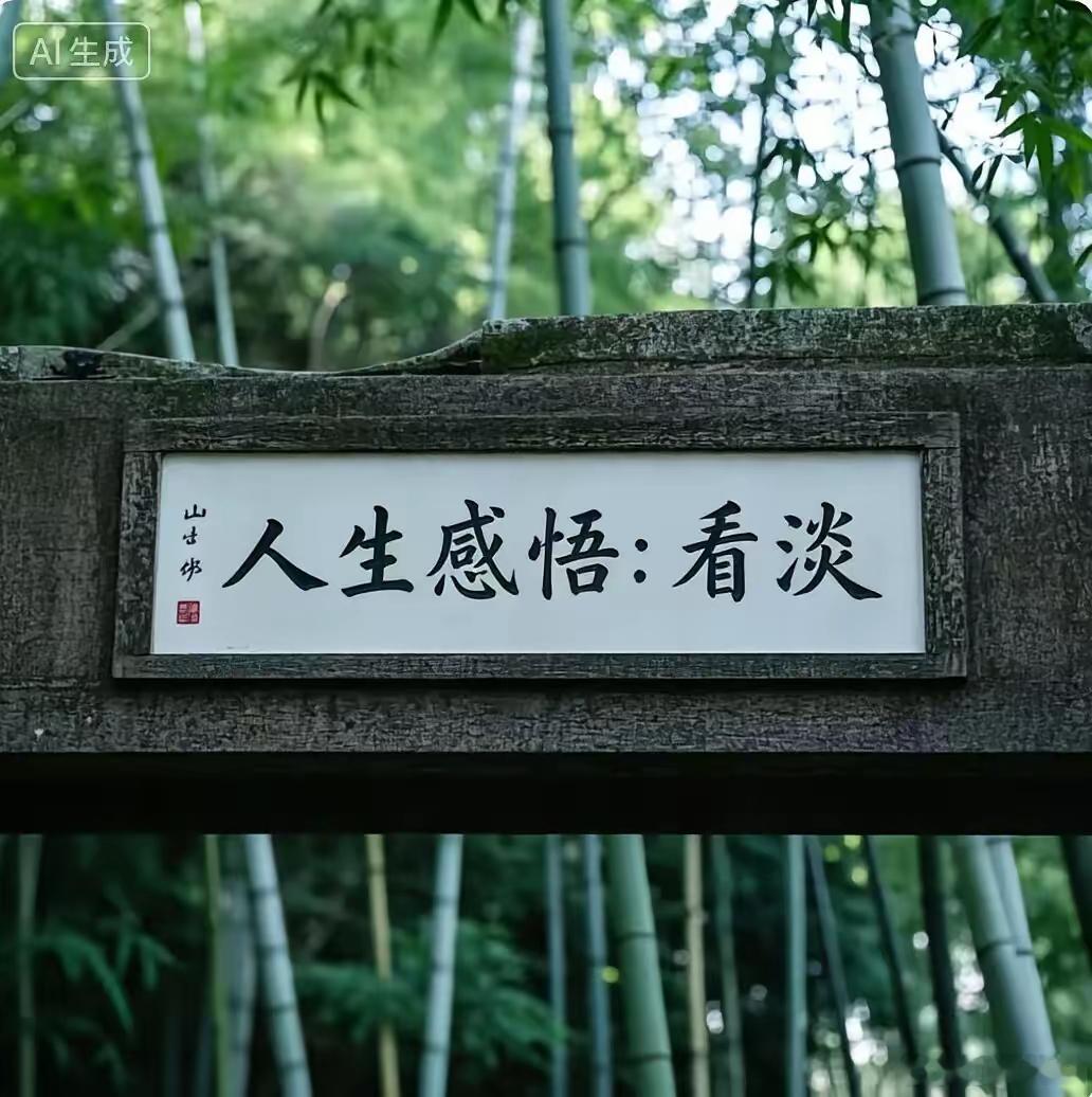 人生感悟：看淡！人生下半场，最该学会的，不是"得到"，而是——看淡。 看淡得失 