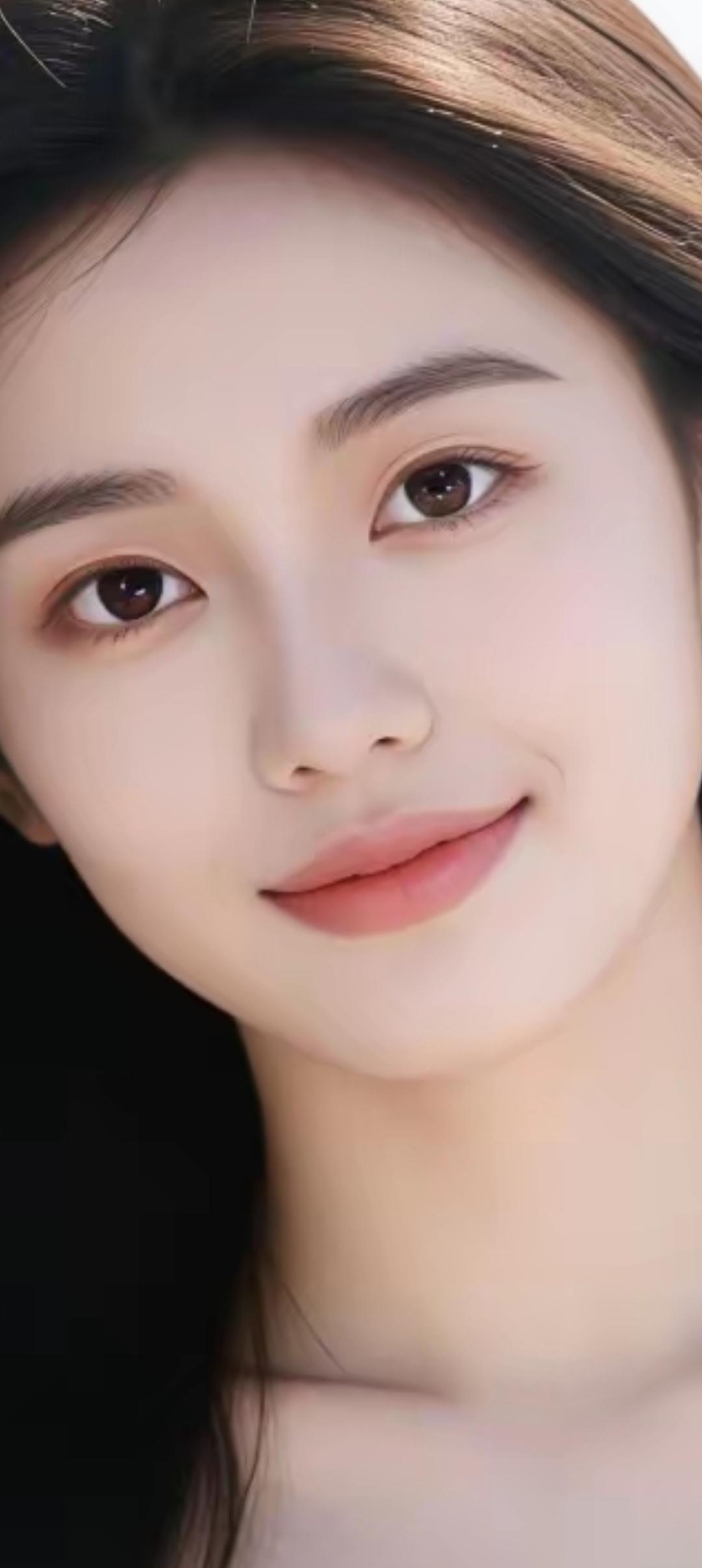 温柔甜美的笑容，自然清新的妆容，散发着青春的气息。
