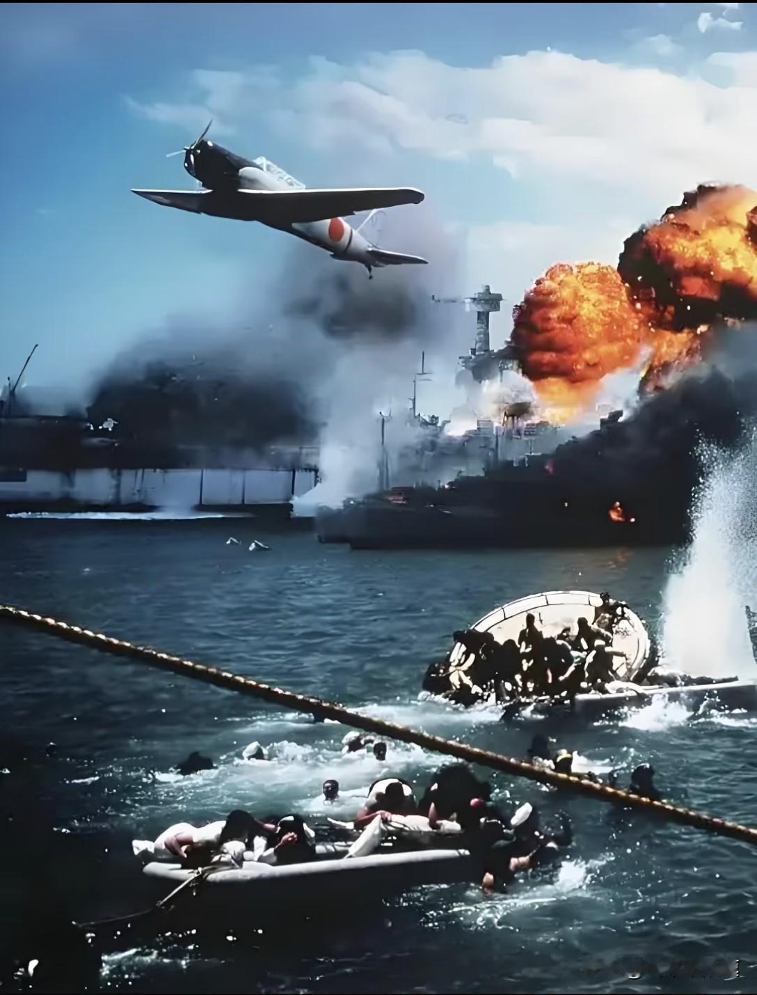 老美自然不会忘记珍珠港，老美的本土意识也就到珍珠港。以此为心理分界线，看起来是不