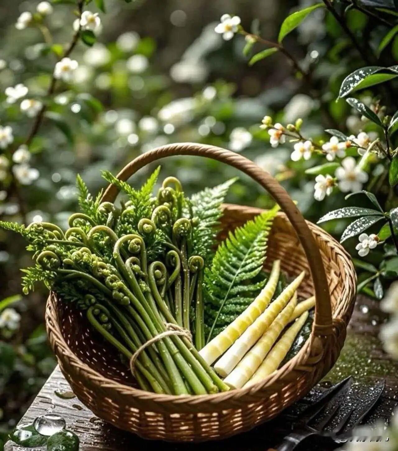 每到春季，山坡林间、田埂地头，随处可见鲜嫩欲滴的山野菜，天然无污染、营养又健康，