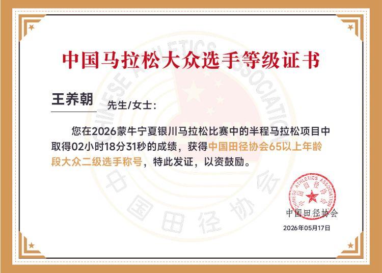银川马拉松比赛成绩上传田协统计出来了，一个多星期还是比较快。
包括三场C级比赛，