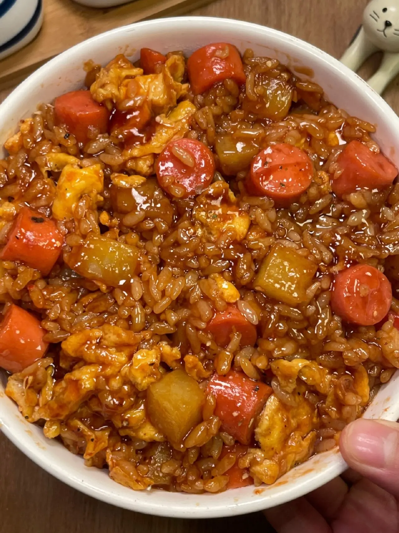 这个火腿土豆烩饭真的一绝，巨巨巨好吃！