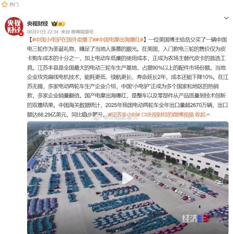 中国小电驴在国外卖爆了   平时无雨无雪的天气里，在城区里出行，骑小电摩是真的便