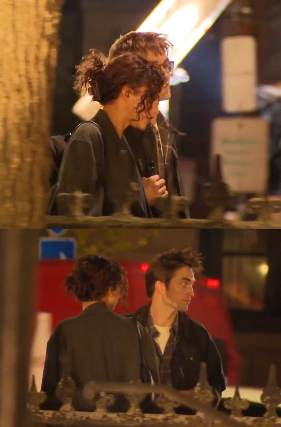 A24新片爱情抓马在fb回顾分享一组幕后照，片中的Charlie与Emma，Ro