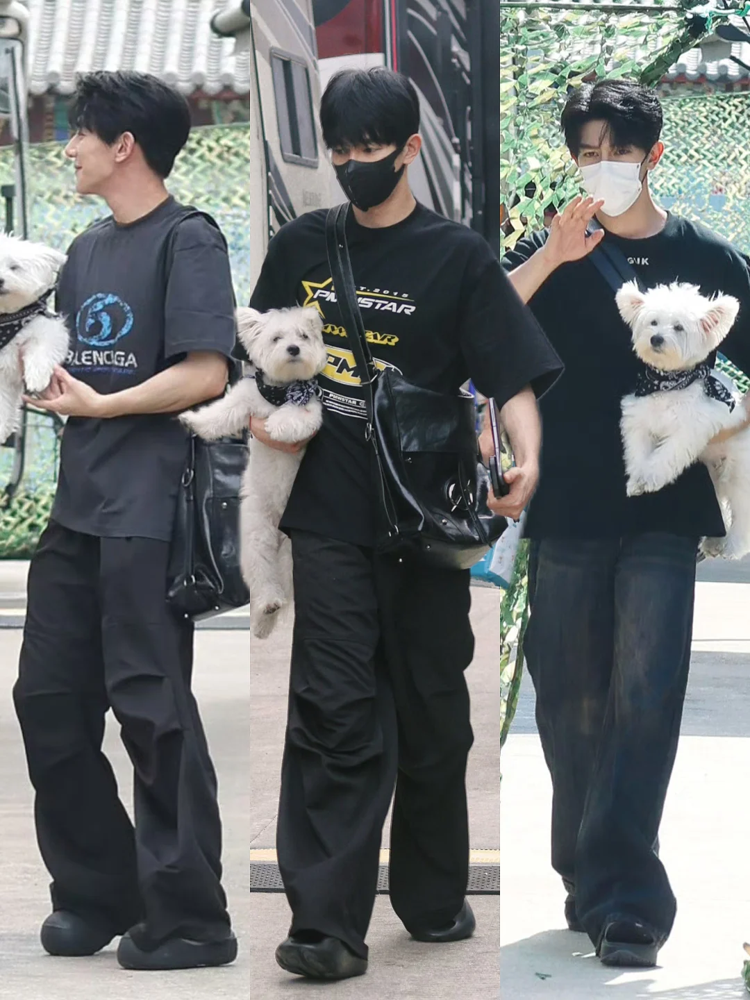 夏之光下班步骤：挎上爱包，抱狗回家！