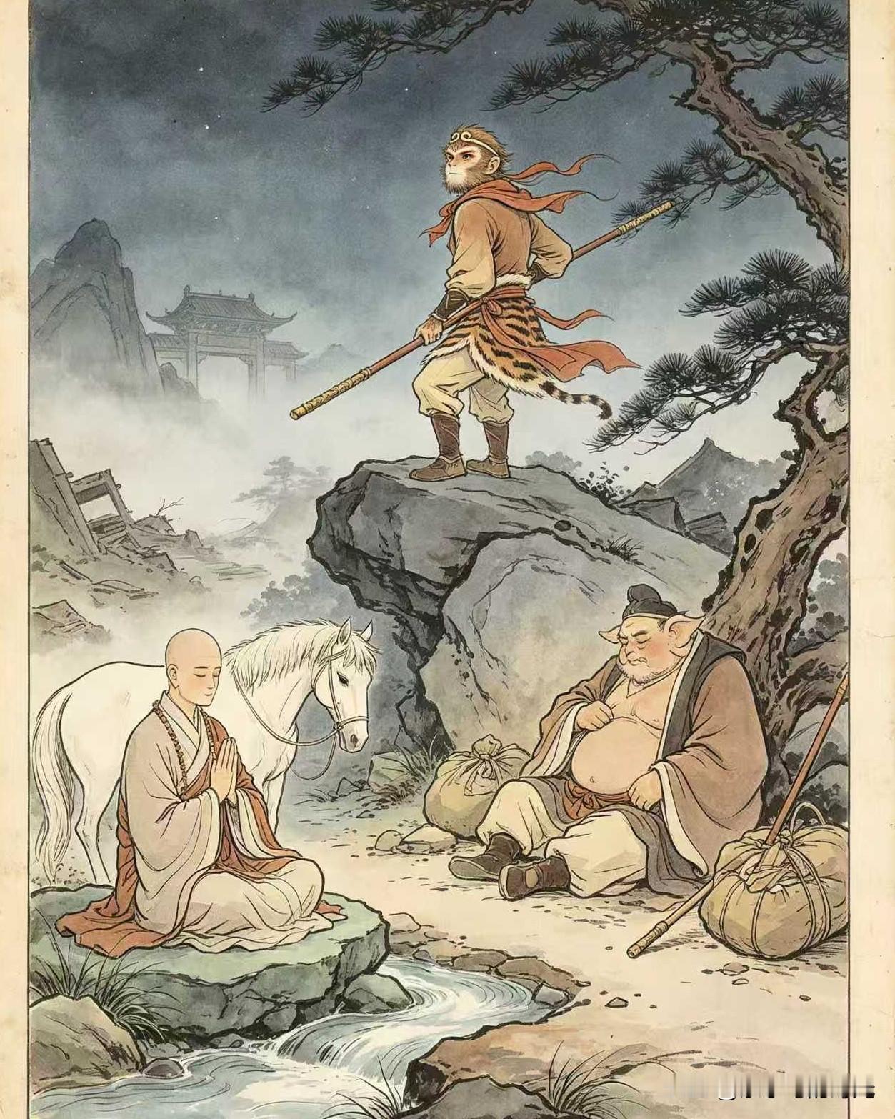 菩提祖师教完孙悟空，说的第一句话是：“你从哪里来？”
悟空答完，祖师说：“你快回