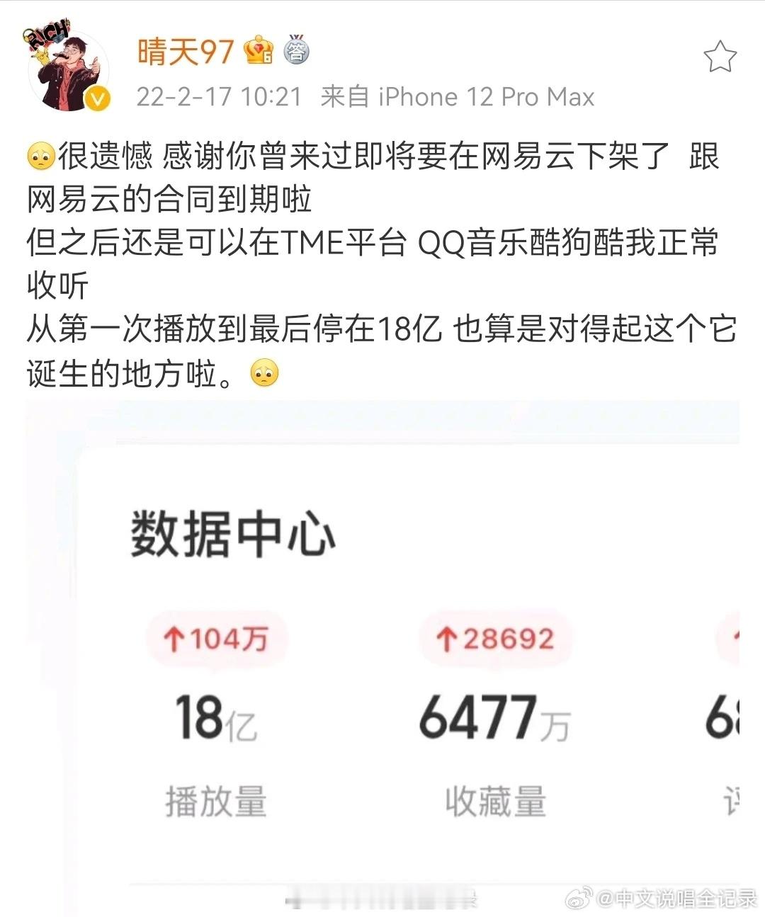 最近很多rapper在晒自己的网易云播放数据，让我想起了这首！有的rapper只