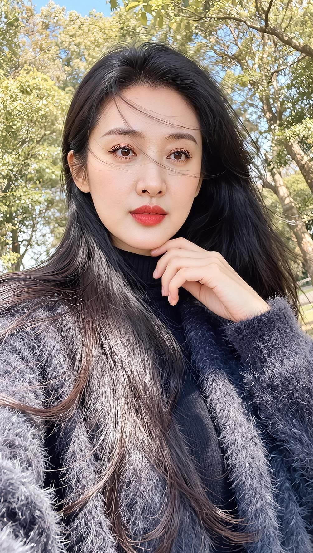 AI秋日清透自拍 抖音ai创作 我的随拍 野外活动  户外