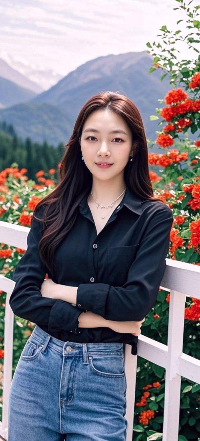 AI湖畔佳人 时尚气质穿搭 甜美女孩