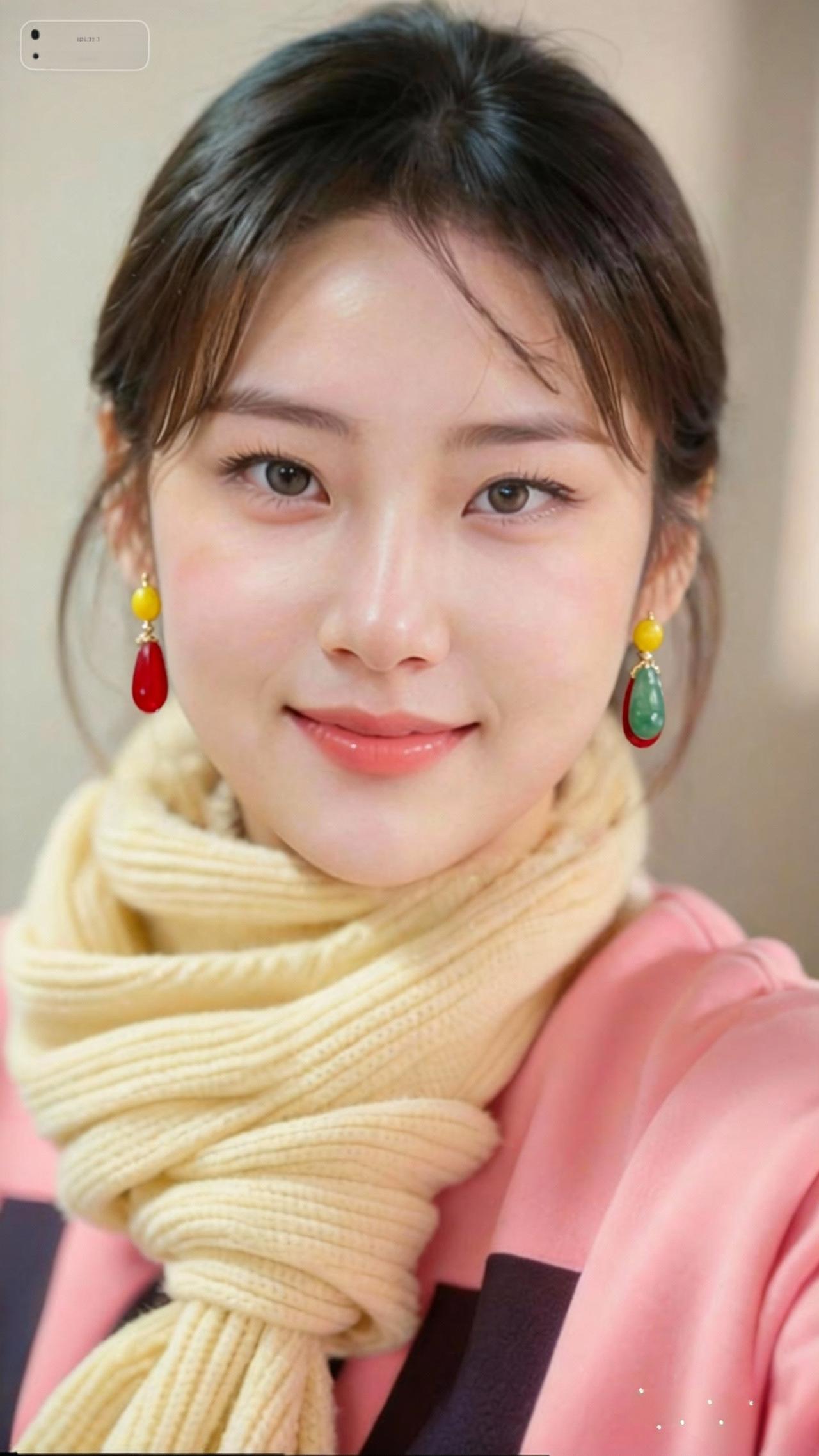 冬日暖阳下的甜美笑容😊