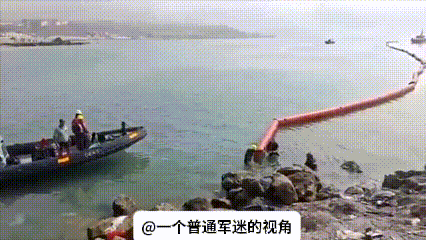 遭遇非法移民大规模越境冲击后，西班牙在北非飞地休达的塔拉哈尔近海海域，紧急搭建一