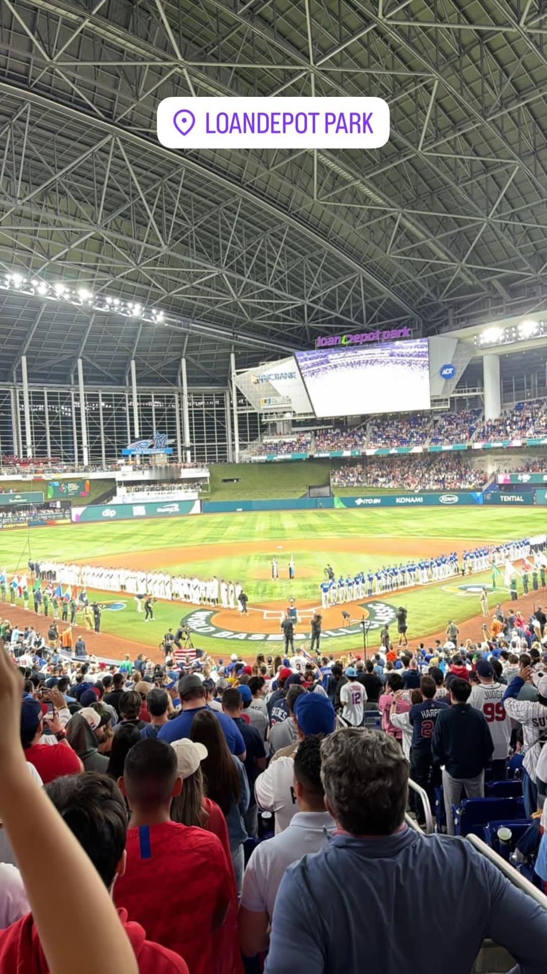 樊振东Instagram快拍更新，在迈阿密看WBC决赛，美国vs委内瑞拉，而且胖