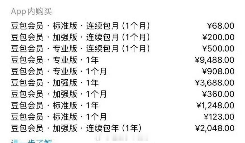 这是豆包的最新付费标准，基础功能免费，你会花钱吗 