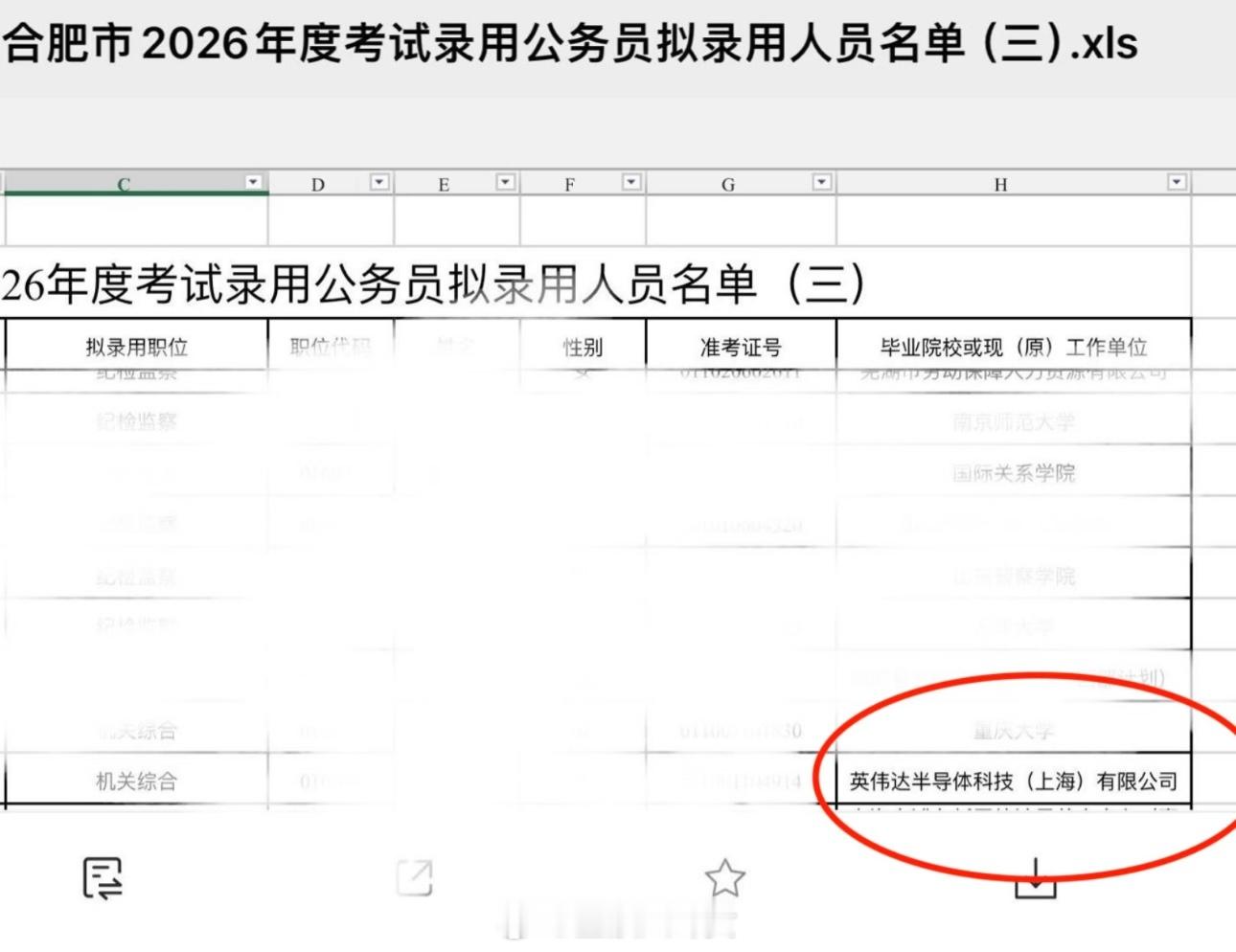 英伟达员工上岸，考上合肥公务员