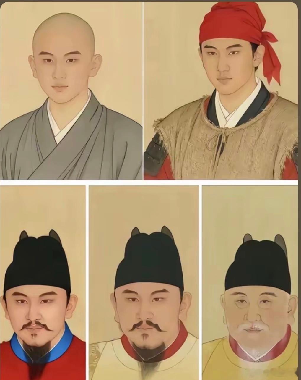 一夜之间，朱元璋这么帅了鞋拔子脸是哪个靠谱的专家放到教材里的新版历史教材朱元璋不