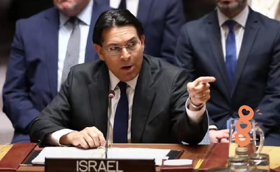 安理会紧急会议上，以色列大使达农的发言，把强盗逻辑玩到了极致！一边发动军事打击，