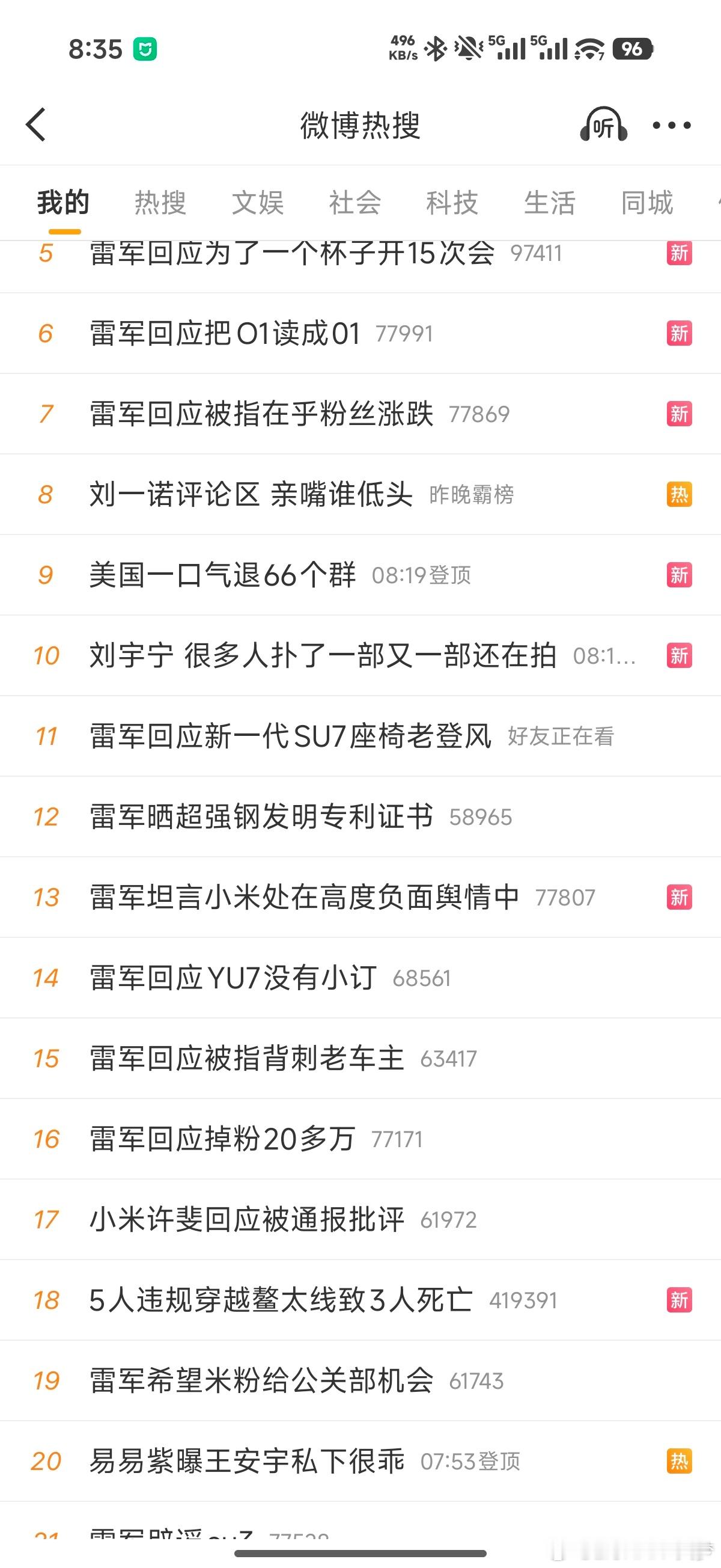 雷军说花2个月下决心回应诋毁雷总昨晚直播效果非常好，几乎满屏都是热搜，直接对质疑