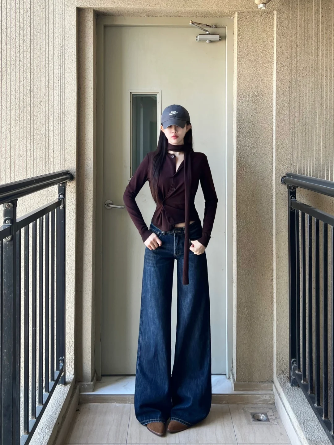 春节look❤️小心机上衣➕显腿直阔腿裤！