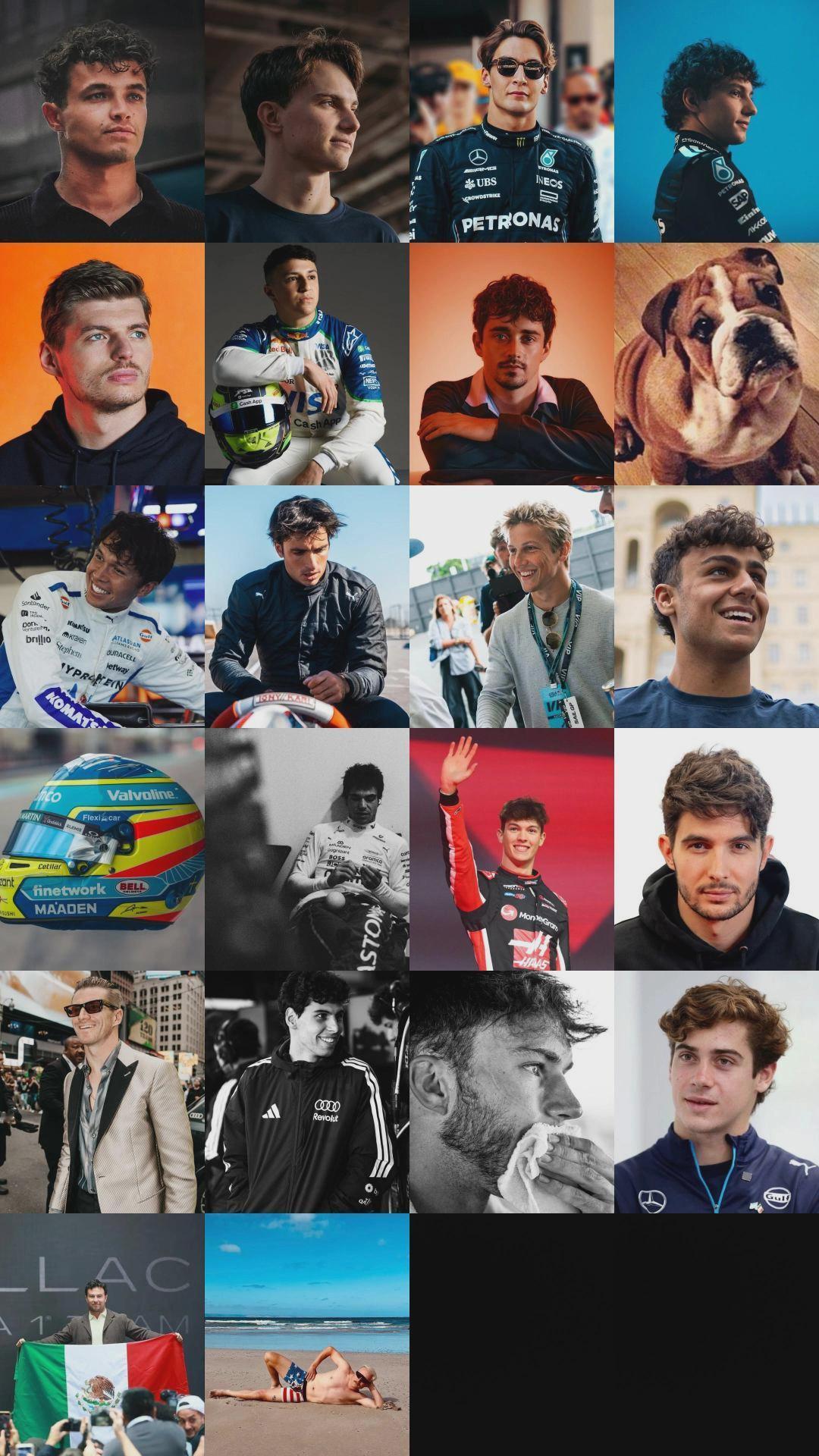 f1 各位车手的ins头像，77还是