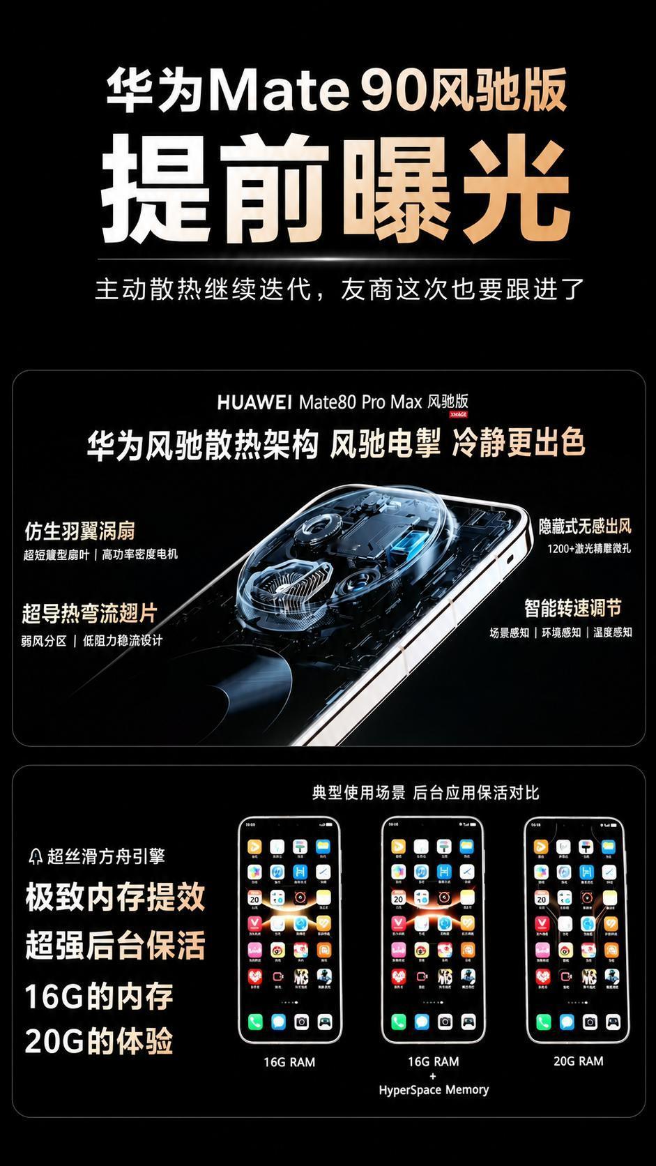 华为Mate 90系列还没正式发布，风驰版的消息已经悄咪咪传开了～

最新爆料说