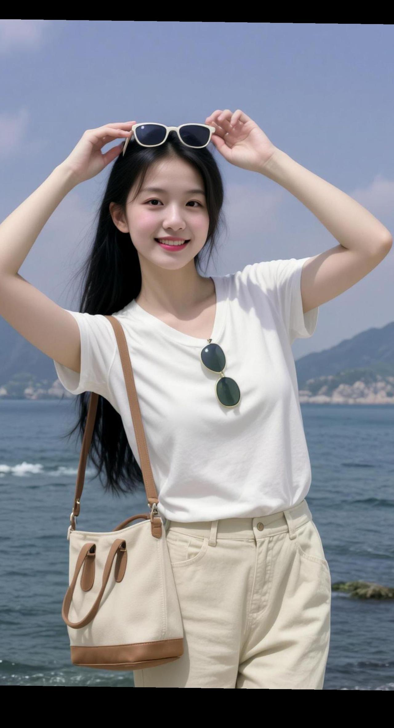 AI海滨生活照 抖音ai创作