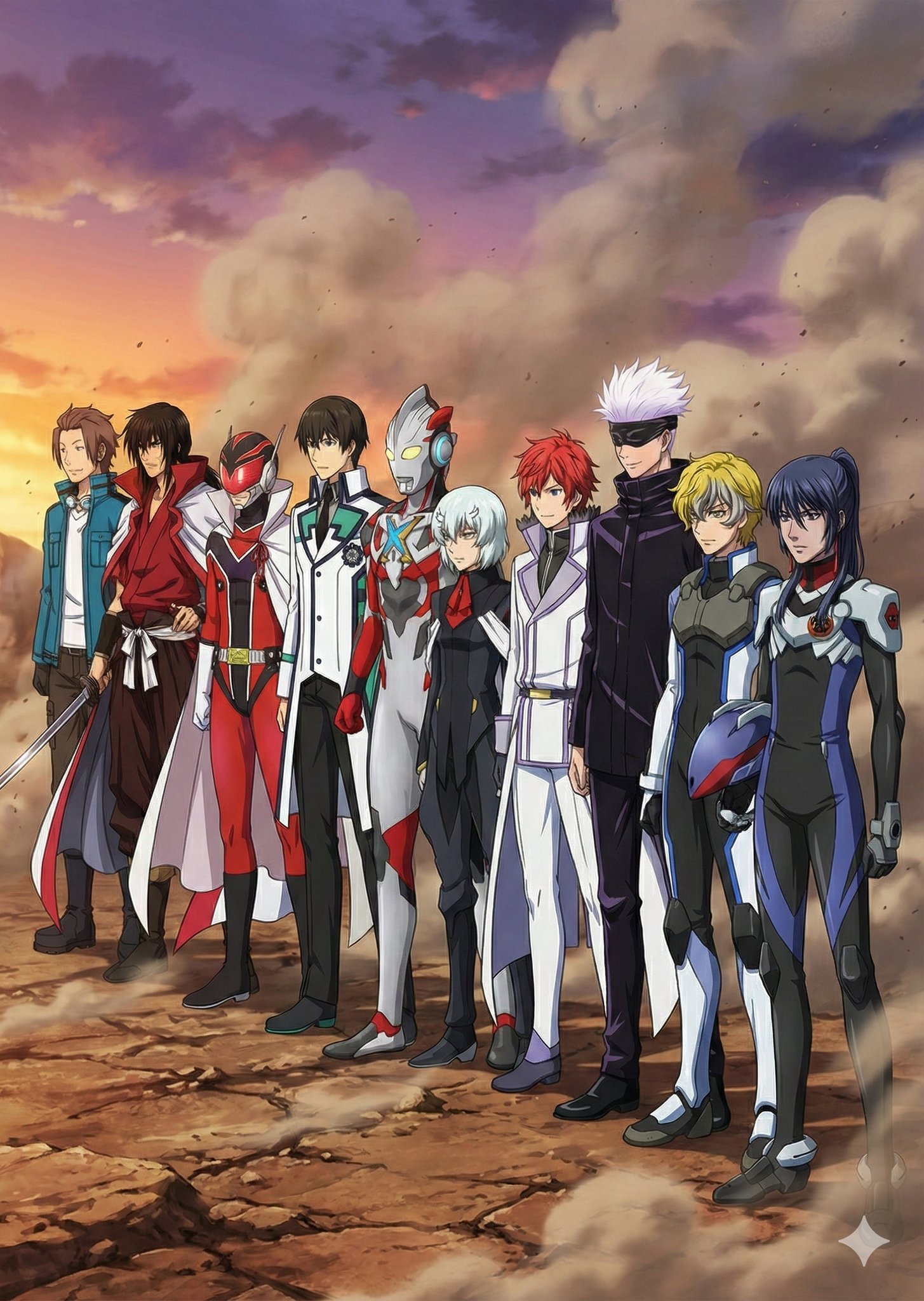 中村悠一大集结，这个战力相当强啊（viaやっ黒）高达奥特曼咒术回战