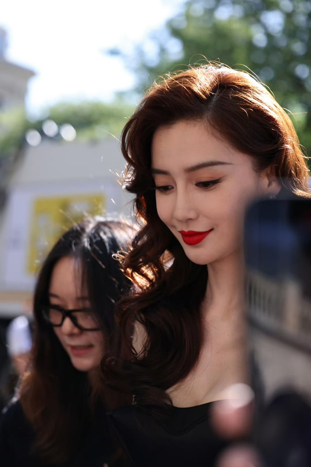 angelababy抹胸黑裙lookangelababy黑裙高定angelaba