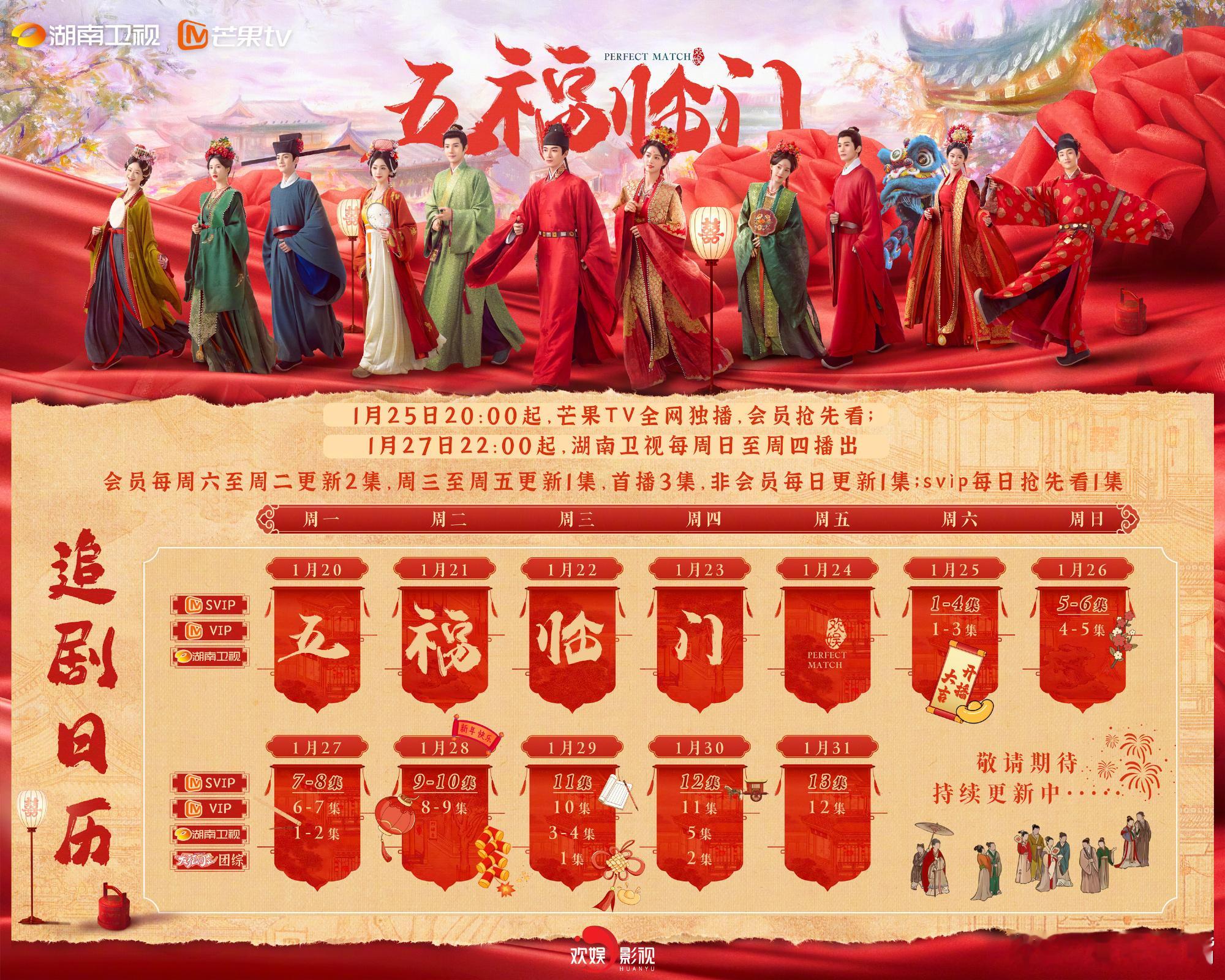 五福临门开播 怪事！《五福临门》今日开播。于正没有出来放狠话（作妖）[doge]