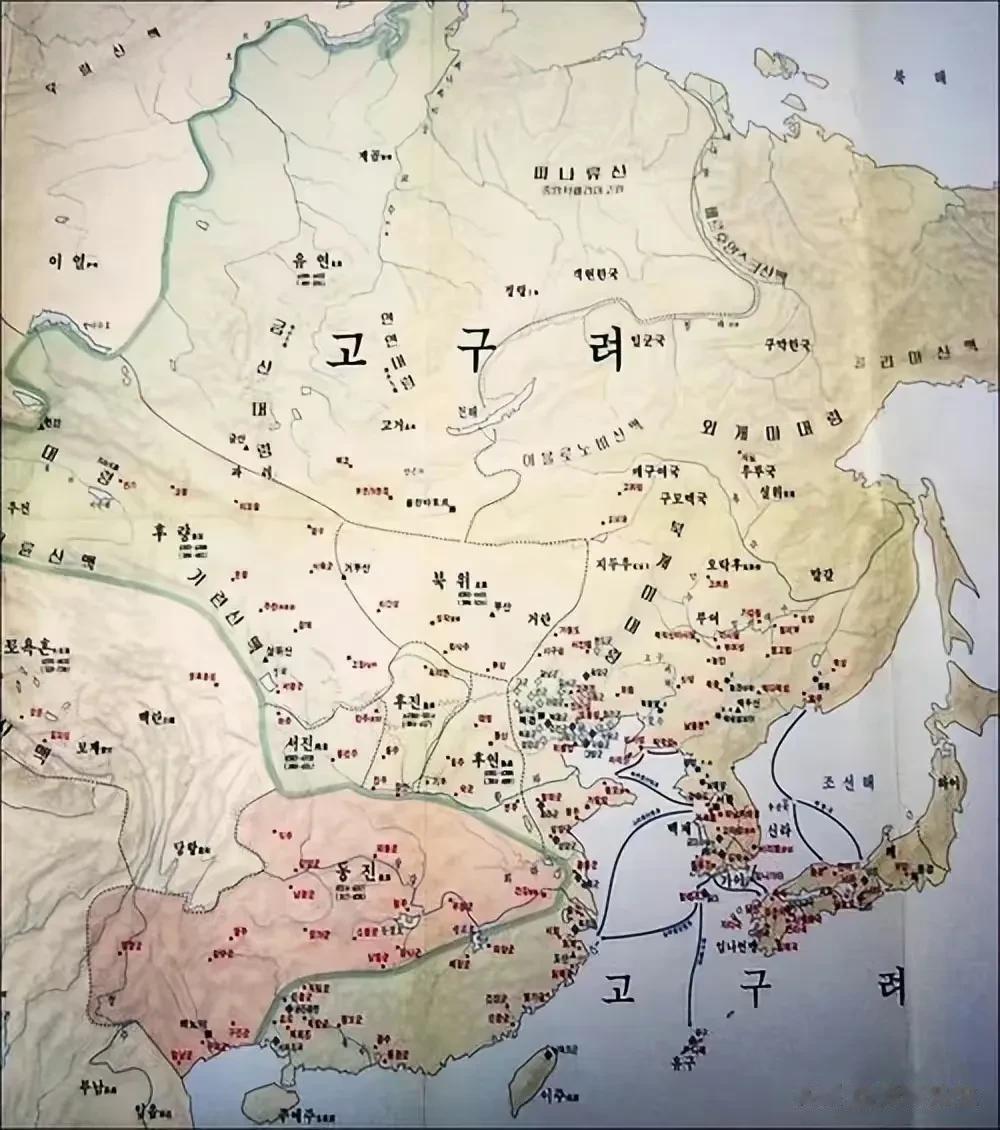 韩国幻想出来的新版本古代地图，呦，这次连日本都包括进去了，不知道日本油管网友看了