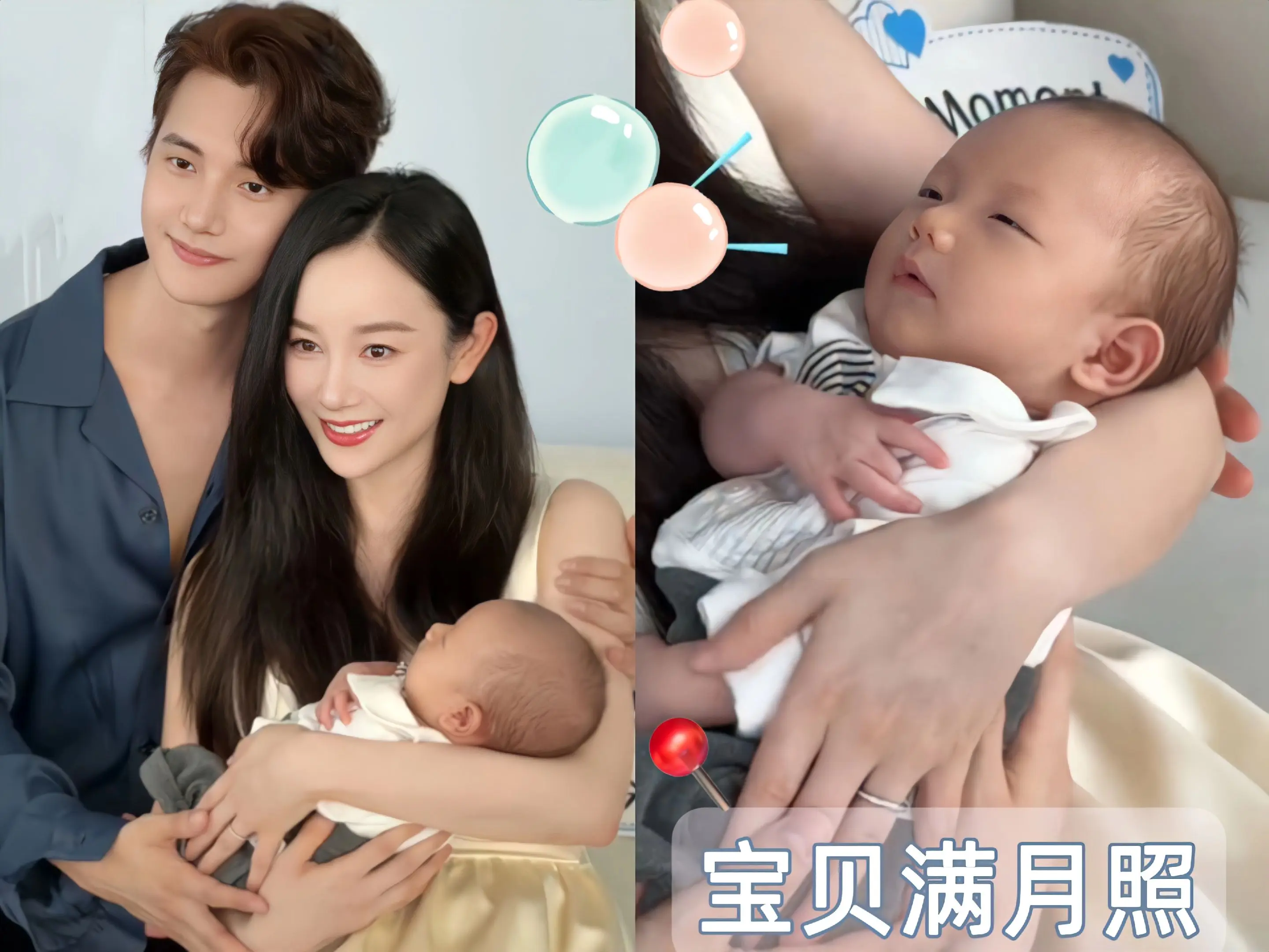 张檬当妈妈后更美了，宝宝也很帅气。张檬当妈后整个人透着柔和美，夫妻俩给...