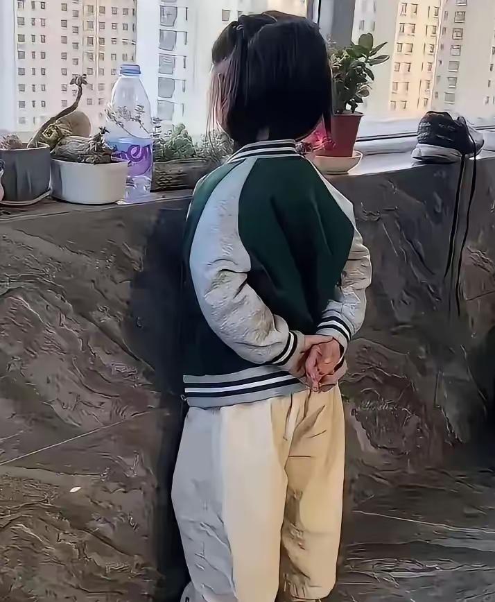 开学第一天，老师不知封了她个什么官，回家往阳台上一站，双手背后，目光深邃地望着远