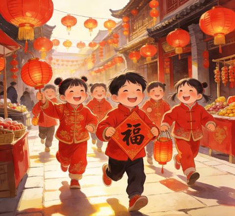 很多人认为年味越来越淡，其实只不过是成年人的看法，对于小朋友来说，年味依旧浓，过