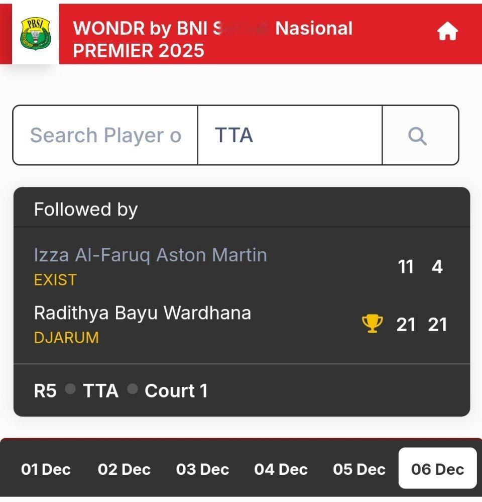 印尼全锦赛 拉迪西亚男单🥇梅拉女单🥇 